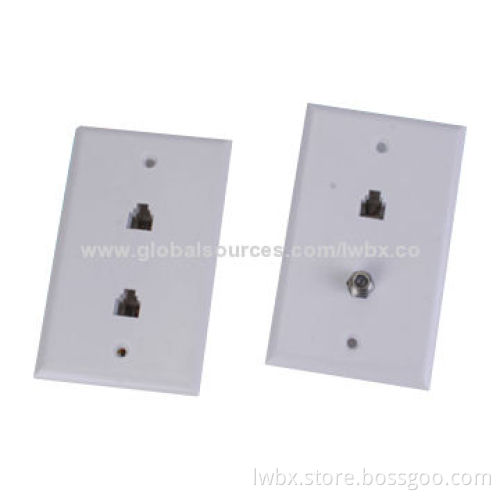 Telephone face plate, white and ivory are available